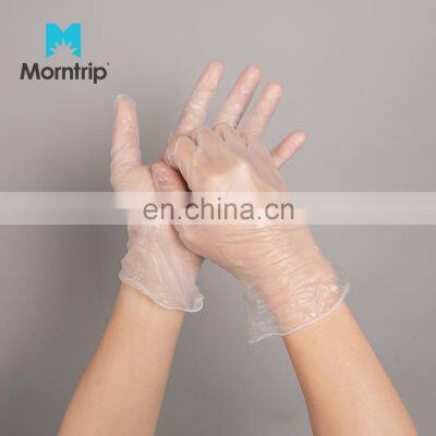 Transparent High Quality Anti-slip Waterproof Oilproof Breathable Vinyl Gloves PVC Gloves for Household Daily Usage