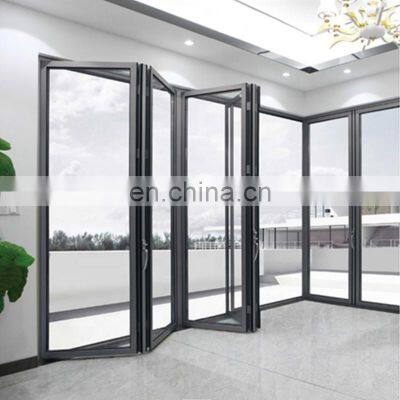 Chinese supplier external aluminum double-layer tempered glass double-layer glass folding door