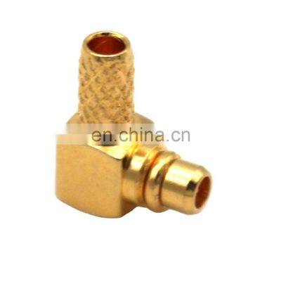 RF Coaxial Connector MMCX Plug Male Right Angel Crimp For RG174 RG316 Cable Connector