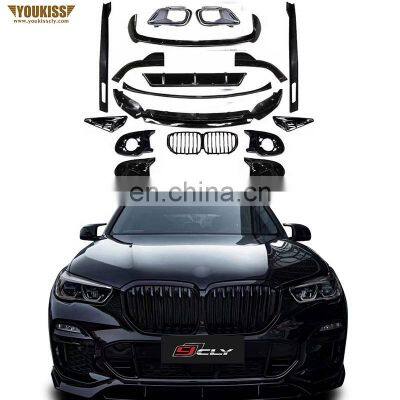 Auto Car Parts Good Installation PP Body Kits For BMW X5 G05 Upgrade Black Warrior Front Rear Lip Grille Spoiler Side Skirt Tip