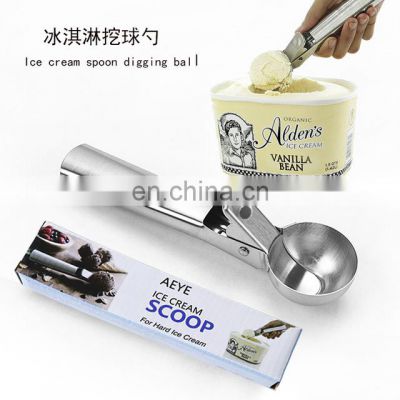 Amazon Top Seller 2021 Kitchen Accessories Icecream Ice Cream Tools Food Grade Stainless Steel Ice Cream Scoop