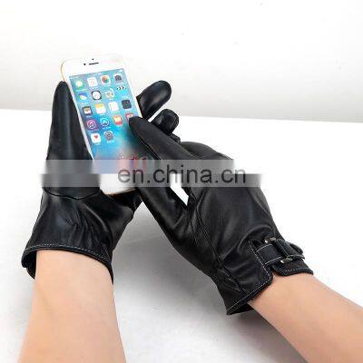 Waterproof Velvet Thick Warm Cycling Women Motorcycle Gloves Winter Touch Screen Men Sport Leather Gloves photo-3