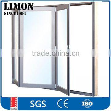 Energy efficient aluminum bi fold door with thermal break profile