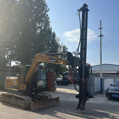 Using an Excavator to Retrofit a Rock Drilling Rig for Drilling and Blasting Holes in Rock Formations photo-3