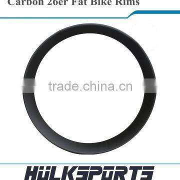 High-end 26er Fat Bike Carbon Wheelset 3K/UD 80 mm Fatbike Rims 18mm Profile Depth Carbon Hooklesse/clincher Mtb Rim Quality Choice