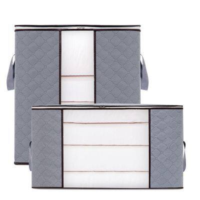 Fabric Large Capacity Clothes Storage Bag for Quilt Blankets with Reinforced Handle
