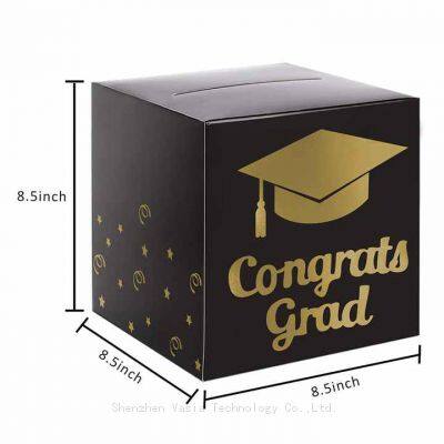 Factory Direct Graduation Card Box - Foldable Cardboard Graduation Card Box, Retailer Ready Supplies