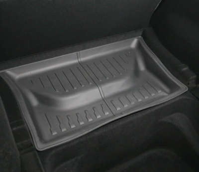 Thermoformed TPE Inner Trunk Liner for 2025 Tesla Model Y Juniper - Vertical Stripe Design with Rice Grain Texture
