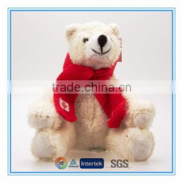 Christmas polar bears decoration with red scarf