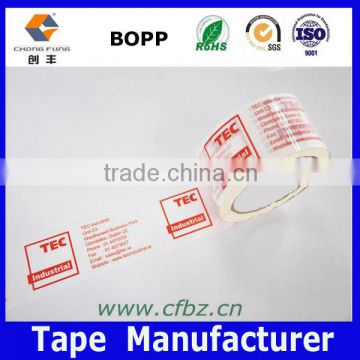 Good Viscosity Adhesion BOPP Packing Tape Custom Printed LOGO Red Color