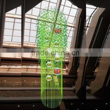 Shopping mall four seasons decoration atrium ball with butterfly