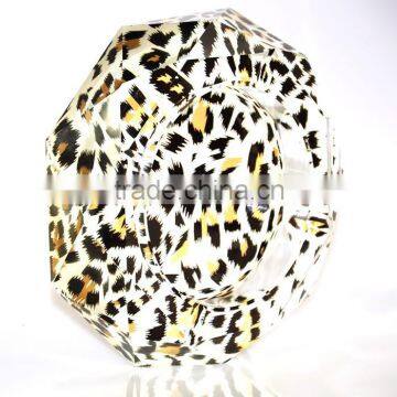 Fashion leopard print crystal ashtray on sale