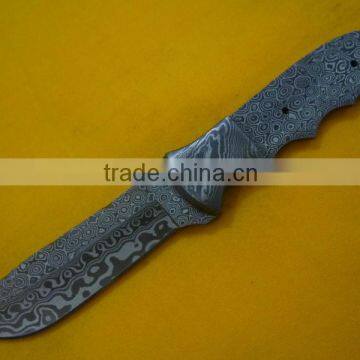 udk b46" custom handmade Damascus full tang blank blade knife