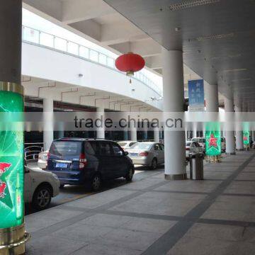 Curved advertising led light box for airport