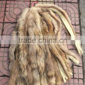 Fur clothes Raw Material Real Raccoon Fur Stripes