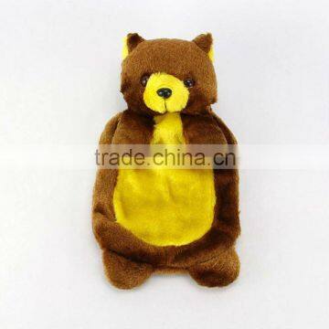 hot water bottle with animal plush cover