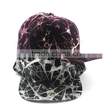 New Style Hiphop Popular Scrawl Printed Unisex Women Men Flat Brim Trucker Cap