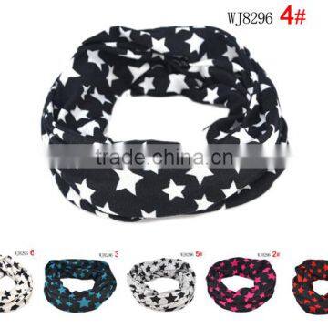 Autumn Winter Newest Stars Printing Baby Boys Girls Circle Loop Infinity Scarf Shawl