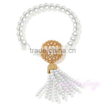 Wholesale dubai gold jewelry copper pearl bracelet