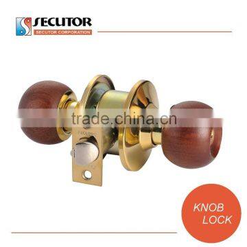 Wooded Knob 5 Pin Door Handle Lock