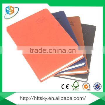 120 sheets Offset Paper Material full color pu leather notebook