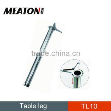 60mm round table leg chrome finish