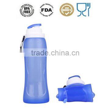 Wholesale foldable plastic water bottle with customed logo