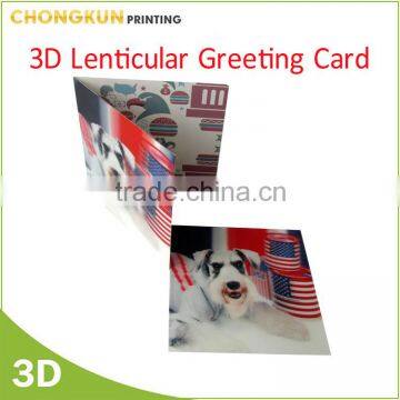 High quality custom lenticular printing 3d animated greeting cards