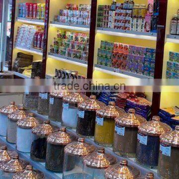 Glass Candy Jar With Copper Cover, Spice Jars, Sweet and Dragee Glass Jars With Lids, Pedestal Glass Candy Jar BK2025 photo-4