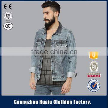 2016 new arrival garment factory wholesale half jean jackets with good quality