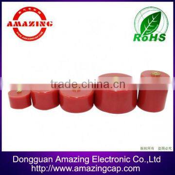 High Voltage Class 1 Ceramic Capacitor 20kV 500pF, Doorknob, Screw Terminal Mounting