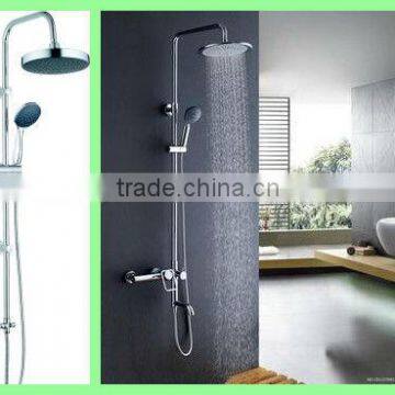 Bathroom rainfall shower set with stainless steel sliding bar