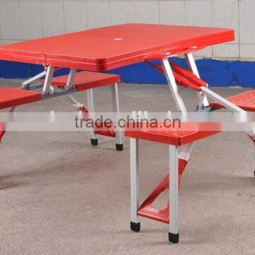 Red Colour Outdoor Plastic Folding Table(real factory)