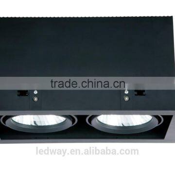 2*60W LEDWAY LED Indoor Two-head Wide Trim Grille Spot Lamp Without Decoration Plat IP20