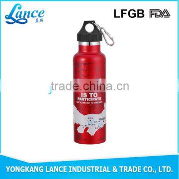 Food safety 500ml aluminum running water bottle handheld