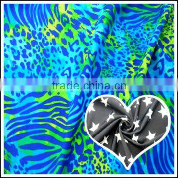 printed peach finish micro nylon spandex material fabric for swimwear