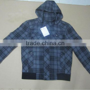 checked printed men jacket