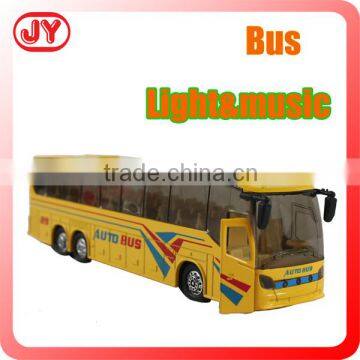 Modern metal metal car toys bus with light music