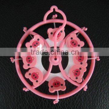 Plastic cartoon hanger animals colourful plastic clothes hanger clip hook