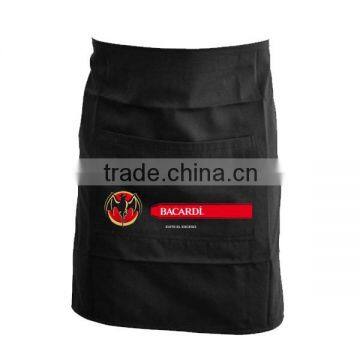 customized logo promotional T/C rib waist style bartender waiter aprons