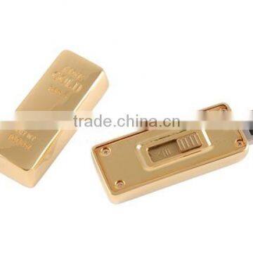 Gold push-and-pull usb usb drive flash