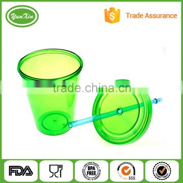 Promotion 24oz clear single wall plastic mug with straw                        
                                                Quality Choice