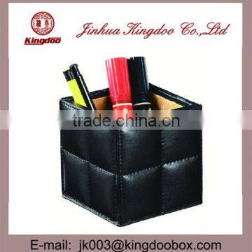 Jinhua Supplier Square Leather Stationary Holder Box photo-2