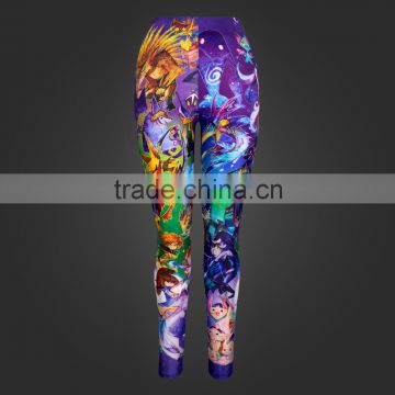 Woman Body Fitted Leggings / Tights Full Sublimated with Water Colors design