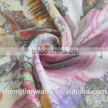 hair accessory fashion digital print 100% purple cashmere scarf cashmere