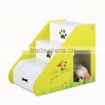 american class MDF wood dog bed with stairs eco-friendly