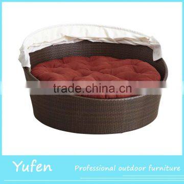 Luxury Rattan Round Lounge Canopy Bed Outdoor photo-5