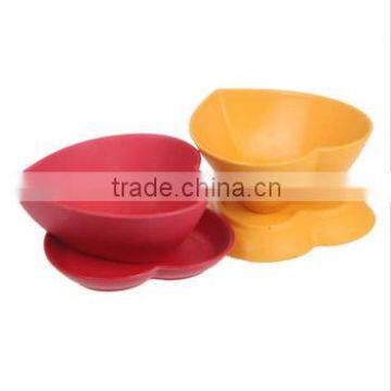 Heart Style Eco-friendly Bamboo Fiber Salad Bowl 6 Set photo-2