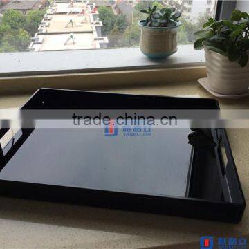 Yageli trade assurance supplier high quality black acrylic serving tray