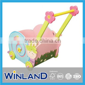 Wooden Baby Doll Imaginative Design Buggy/ Stroller